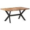 vidaXL Eettafel 160x80x75 cm massief hout met honingkleurige afwerking