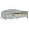 vidaXL Slaapbank 90x190 cm fluweel lichtgrijs