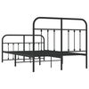 vidaXL Bedframe met hoofd- en voeteneinde metaal zwart 120x190 cm