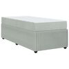 vidaXL Bedframe met matras Lichtgrijs 80 x 200 cm Stof