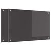 vidaXL Keukenachterwand 2 pcs Donkergrijs 80 x 50 cm gehard glas