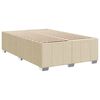 vidaXL Boxspring met matras stof cr&egrave;mekleurig 120x190 cm