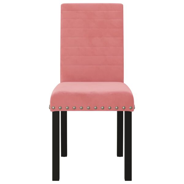 vidaXL Eetkamerstoelen 4 st fluweel roze