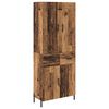 vidaXL Highboard Oud Hout 69,5 x 34 x 180 cm Bewerkt hout