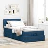 vidaXL Bed met matras 100x200 cm stof blauw