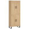 vidaXL Hoge kast 69,5x34x180 cm bewerkt hout sonoma eikenkleurig