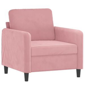 vidaXL Fauteuil 60 cm fluweel roze
