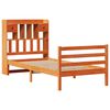 vidaXL Bed met boekenkast zonder matras grenenhout wasbruin 75x190 cm