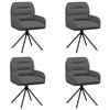 vidaXL Draai Eetstoelen 4 st Kunstleer Grijs 59 x 59,5 x 90 cm
