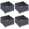 vidaXL Gazonrand 4 pcs 60 x 60 x 35 cm Staal Antracietkleurig
