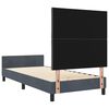 vidaXL Boxspringbed met hoofdeinde Donkergrijs 90 x 190 cm Fluweel
