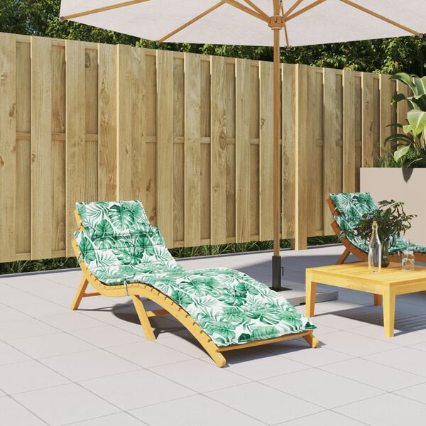 vidaXL Ligbedkussen bladpatroon oxford stof