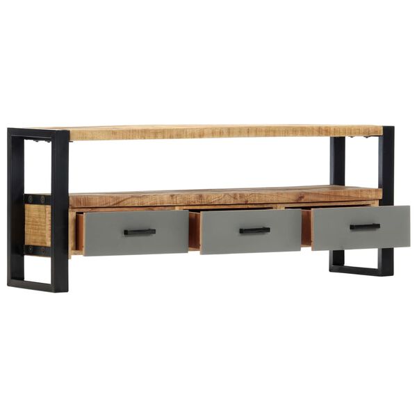 vidaXL Tv-meubel 130x30x50 cm massief mangohout