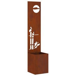 vidaXL Tuin Privacy Screen Fretwerk Roestig 32 x 140 cm Cortenstaal