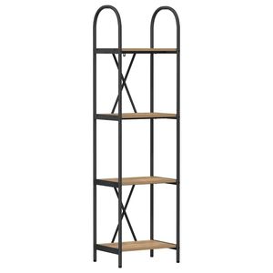 vidaXL Boekenkast 4-laags 40 x 30 x 146 cm Bewerkt hout Artisan Eiken