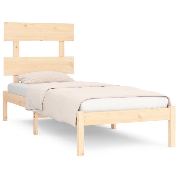 vidaXL Bedframe massief hout 75x190 cm