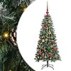 vidaXL Kunstkerstboom met 150 LED Groen 120 cm PVC en Plastic en Staal