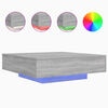 vidaXL Salontafel met LED-verlichting 100x100x31 cm grijs sonoma eiken