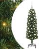 vidaXL Kunstkerstboom Groen 150 cm PVC en Staal en Kunststof