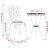 vidaXL Tuin Bistro Set 3 pcs Brons Aluminium