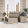 vidaXL Tuin Sofa Set met kussen met opslag 8 pcs Beige en Licht Grijs
