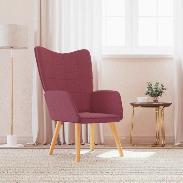 vidaXL Relaxstoel stof wijnrood