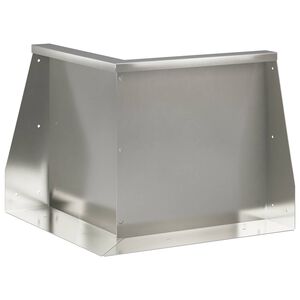 vidaXL Keerwand 50 x 50 x 30 cm Roestvrij staal zilver