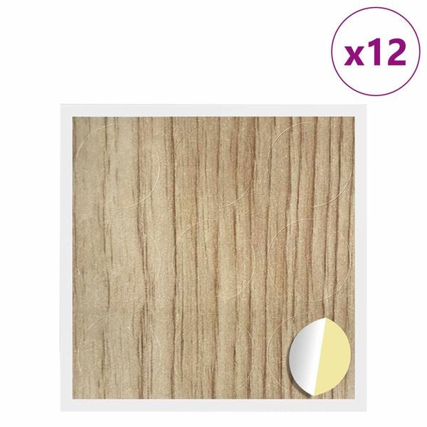 vidaXL Zelfklevende Schroefhoes 12 pcs Artisan Eiken &Oslash; 20 x 0,5 mm