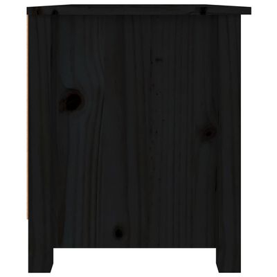 vidaXL Schoenenkast 70x38x45,5 cm massief grenenhout zwart