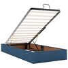 vidaXL Ottoman bed met matrassen en LED's 200x200cm stof blauw