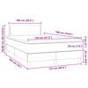 vidaXL Boxspring met matras en LED fluweel donkerblauw 120x190 cm