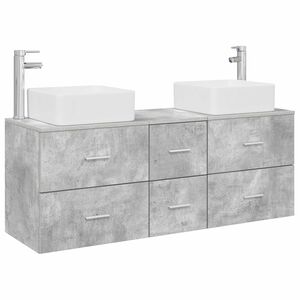 vidaXL Badkamerkastenset 3 st Betongrijs 49,5 x 41 x 63 cm