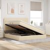 vidaXL Opslag bed met matras met matras Cr&egrave;me 160 x 200 cm Polyester