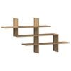 vidaXL Wandschap 124,5x18x60,5 cm bewerkt hout artisanaal eikenkleurig