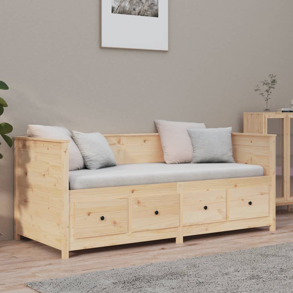 vidaXL Slaapbank zonder matras 75x190 cm massief grenenhout
