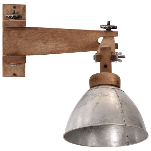 vidaXL Wandlamp 25 W E27 vintage zilverkleurig