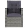 vidaXL 6-delige Loungeset met kussens poly rattan grijs