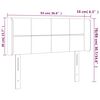 vidaXL Hoofdbord LED 93x16x78/88 cm fluweel roze