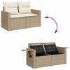 vidaXL Tuin Sofa Set 10 pcs beige en cr&egrave;mekleurig 90 x 55 x 71 cm