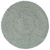 vidaXL Placemats 6 st rond 38 cm jute olijfgroen
