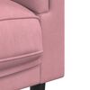 vidaXL Fauteuil met kussen fluweel roze