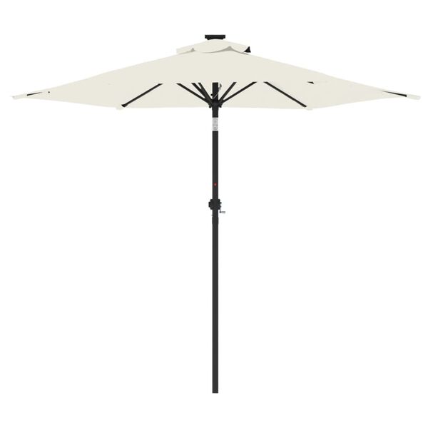 vidaXL Parasol met stalen paal 225x225x212 cm wit