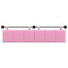 vidaXL Hangend Hoofdeinde Wandgemonteerd Roze 210 x 55 x 5 cm Stof