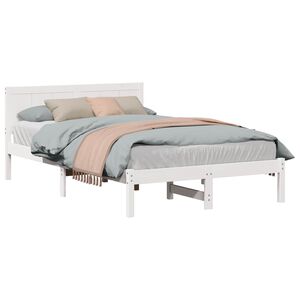 vidaXL Bedframe Wit 120 x 200 cm Massief grenenhout