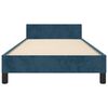 vidaXL Bedframe zonder matras 90x190 cm fluweel donkerblauw