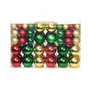 vidaXL Kerstballen 100 st rood/goudkleurig/groen