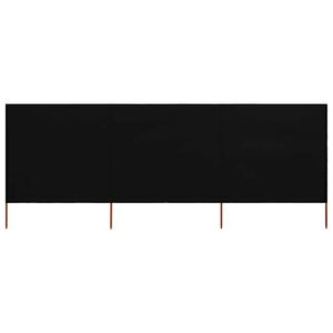 vidaXL Windscherm 3-panelen 400x120 cm stof zwart