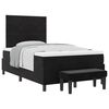 vidaXL Boxspring bed met hoofdeinde Zwart 190 x 120 cm Fluweel