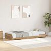 vidaXL Bedframe met hoofdeinde Artisan Eiken 90 x 200 cm Bewerkt hout