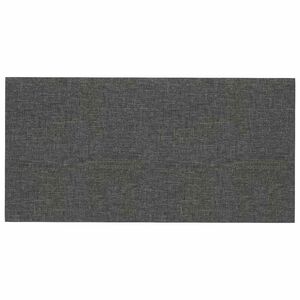 vidaXL Wandhoofdbord 12 st 30 x 15 cm Donkergrijs Stof
